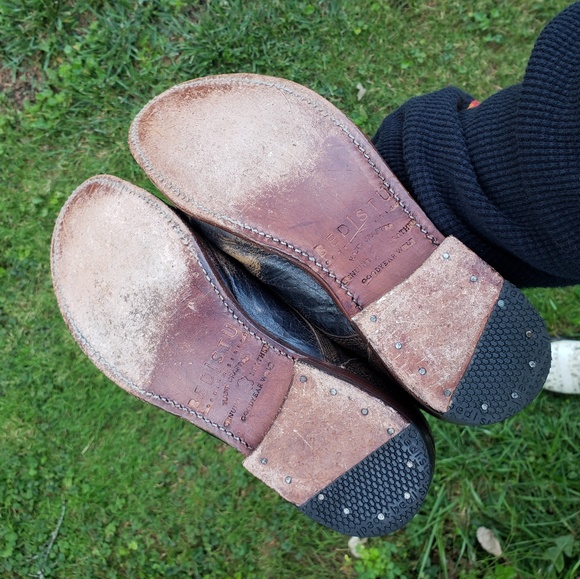 Bed Stu Combat Boots Distressed Brown Sabre 7 - Picture 8 of 8